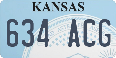 KS license plate 634ACG