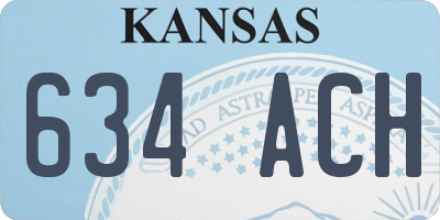 KS license plate 634ACH