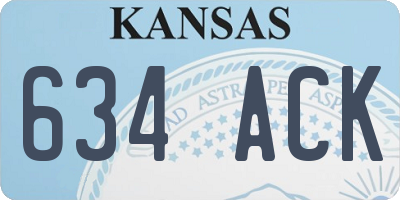 KS license plate 634ACK