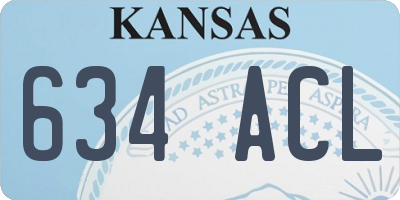 KS license plate 634ACL