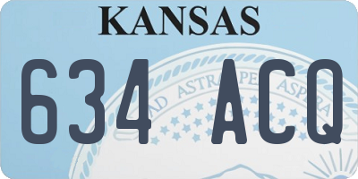 KS license plate 634ACQ