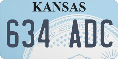 KS license plate 634ADC