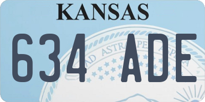 KS license plate 634ADE