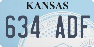 KS license plate 634ADF