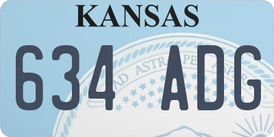 KS license plate 634ADG