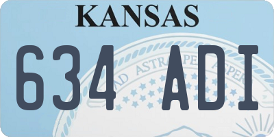 KS license plate 634ADI