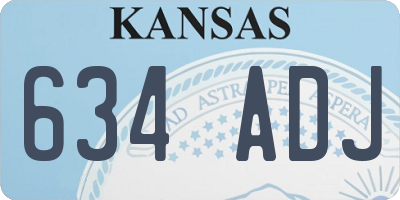 KS license plate 634ADJ