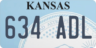 KS license plate 634ADL