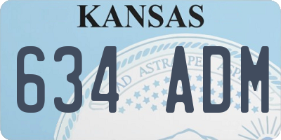 KS license plate 634ADM