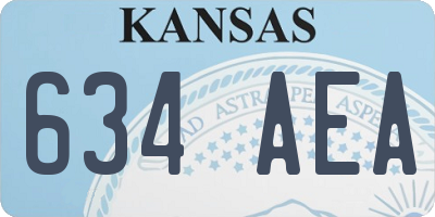 KS license plate 634AEA