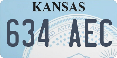 KS license plate 634AEC
