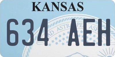 KS license plate 634AEH