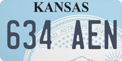 KS license plate 634AEN
