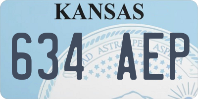 KS license plate 634AEP