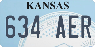 KS license plate 634AER