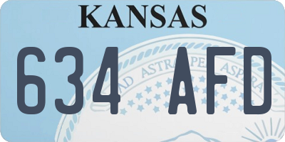 KS license plate 634AFD
