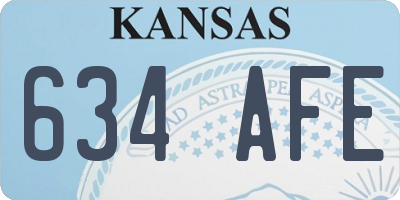 KS license plate 634AFE
