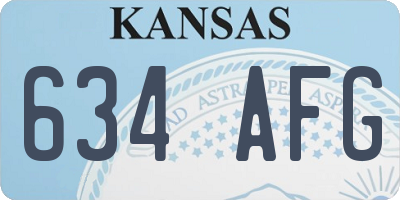KS license plate 634AFG