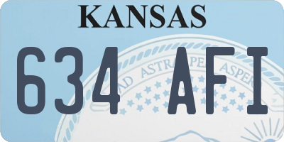 KS license plate 634AFI