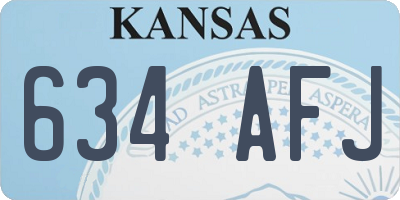 KS license plate 634AFJ