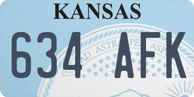 KS license plate 634AFK