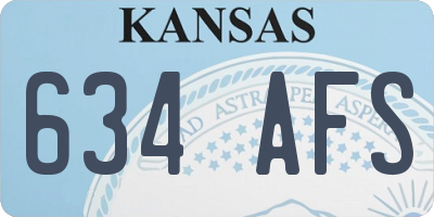 KS license plate 634AFS