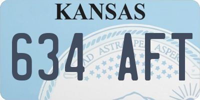 KS license plate 634AFT