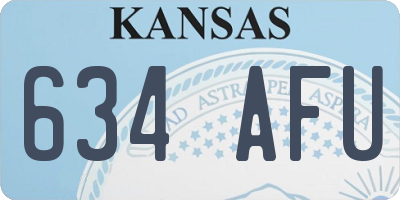 KS license plate 634AFU