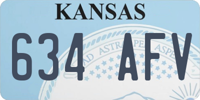 KS license plate 634AFV