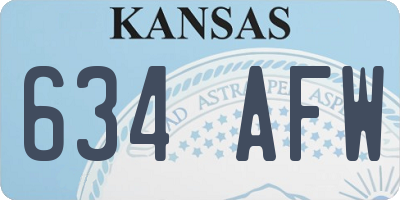 KS license plate 634AFW