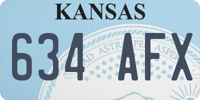 KS license plate 634AFX