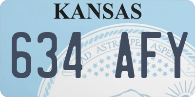 KS license plate 634AFY