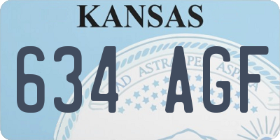 KS license plate 634AGF