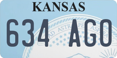 KS license plate 634AGO