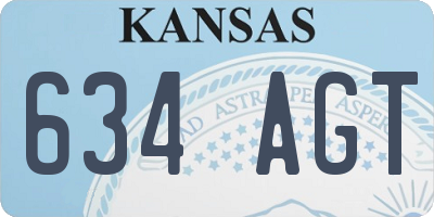 KS license plate 634AGT