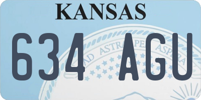 KS license plate 634AGU