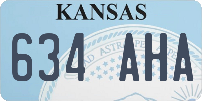 KS license plate 634AHA