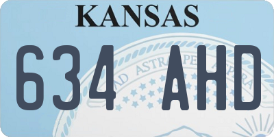 KS license plate 634AHD