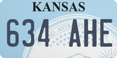 KS license plate 634AHE