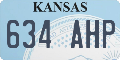 KS license plate 634AHP