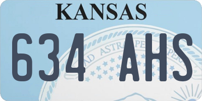 KS license plate 634AHS