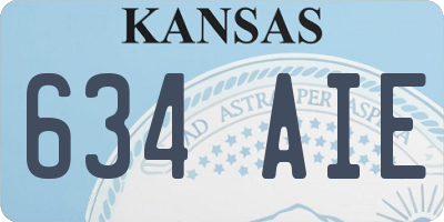 KS license plate 634AIE