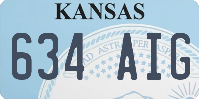 KS license plate 634AIG