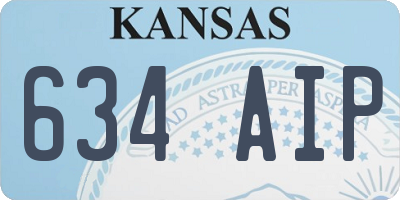 KS license plate 634AIP
