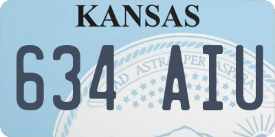 KS license plate 634AIU