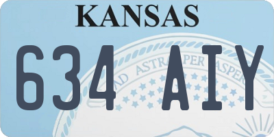 KS license plate 634AIY