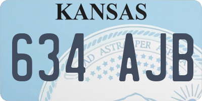 KS license plate 634AJB