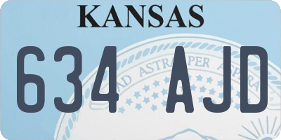 KS license plate 634AJD