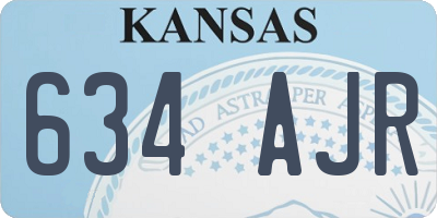 KS license plate 634AJR