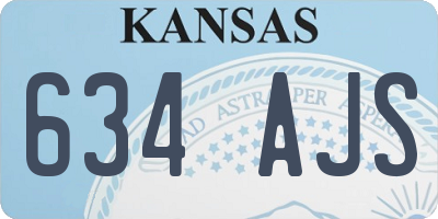 KS license plate 634AJS